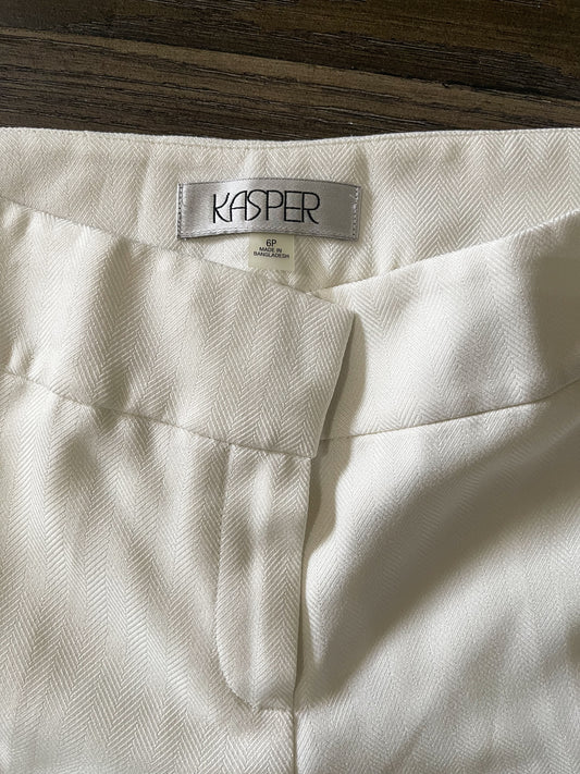 KASPER - Women’s White Pants - Size (6P - Small)