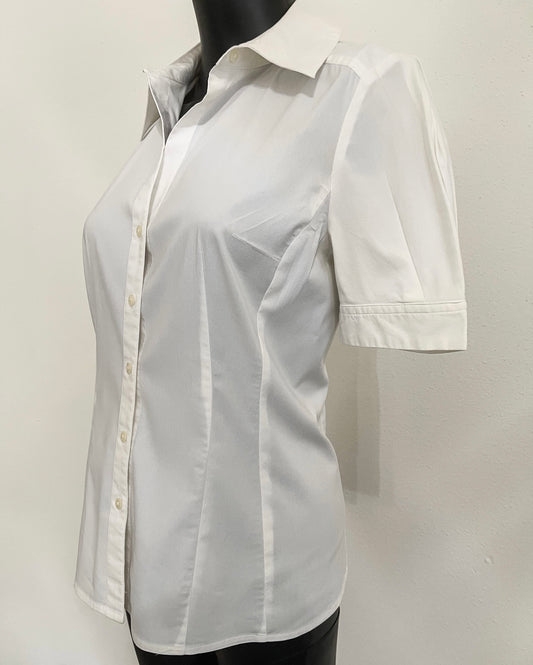 Ann Taylor LOFT - Women’s White Puff Sleeve Shirt - Size (2)