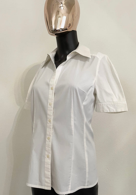 Ann Taylor LOFT - Women’s White Puff Sleeve Shirt - Size (2)