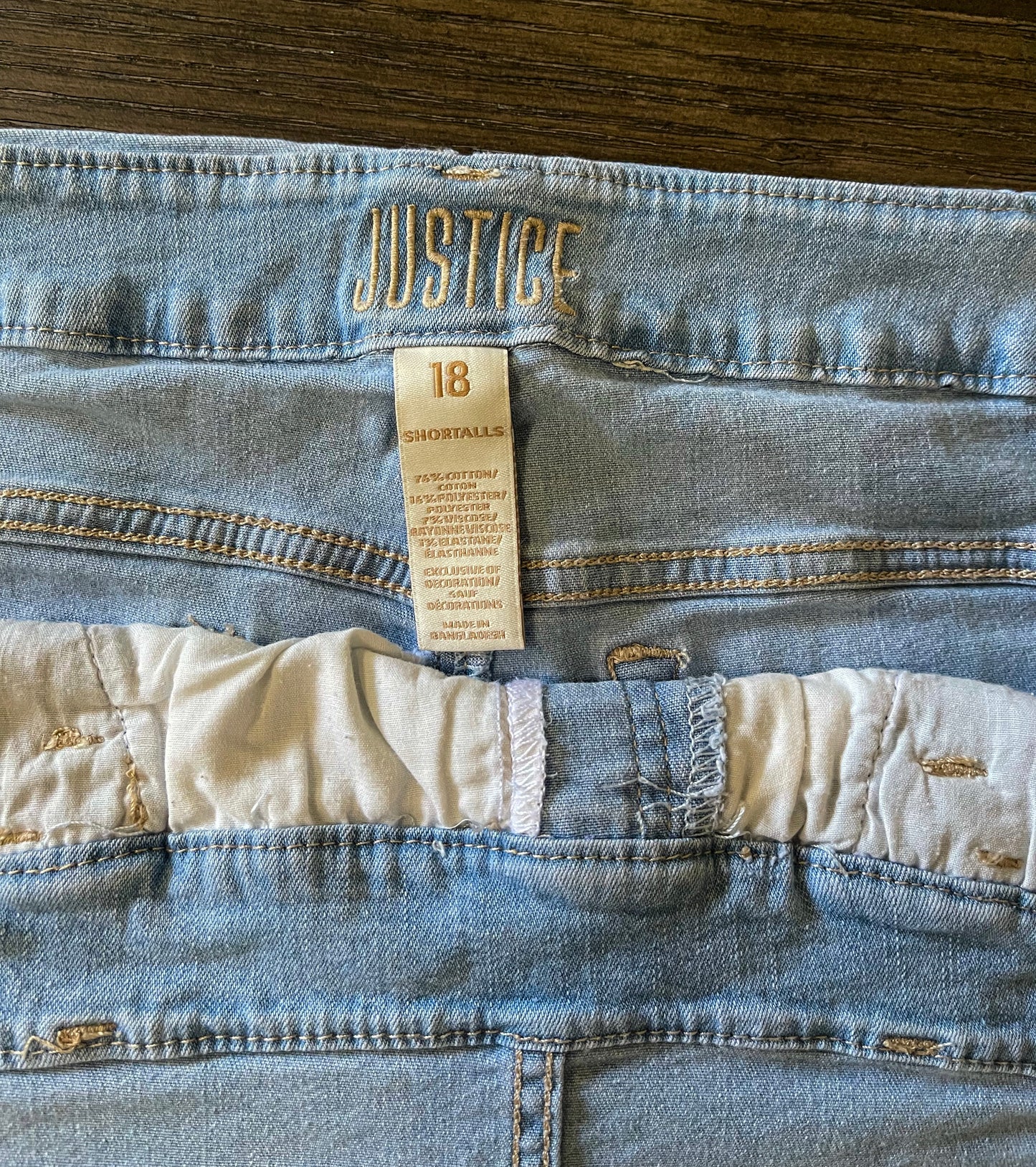 JUSTICE- Women’s Jeans Shortalls - Size (Small)