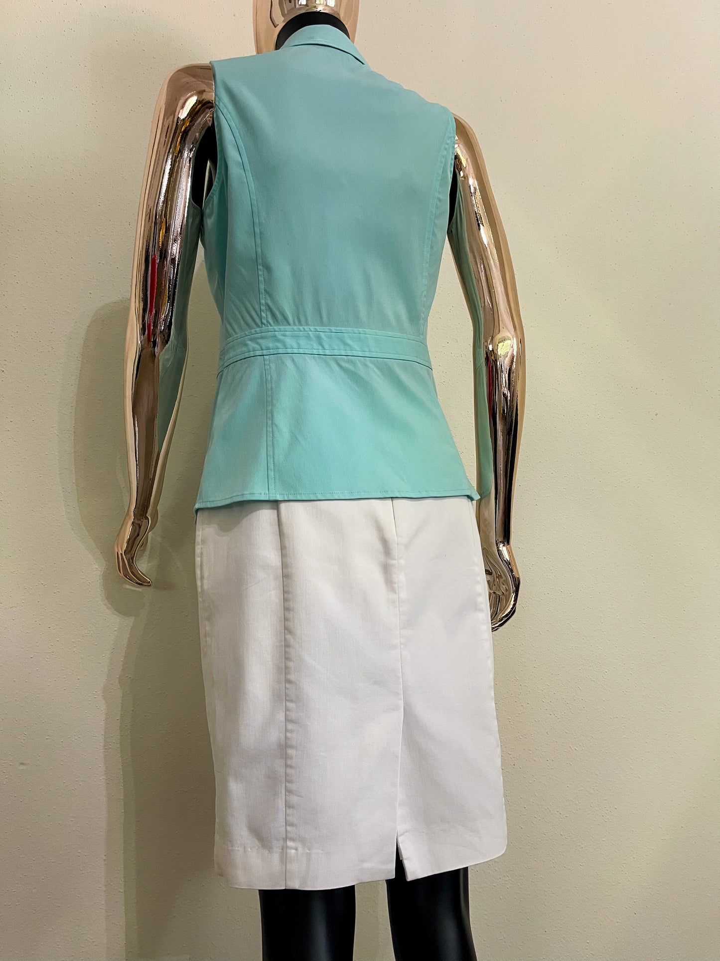 Express Stretch - Women’s Baby Blue  Sleeveless Blouse - Size (Small - S )