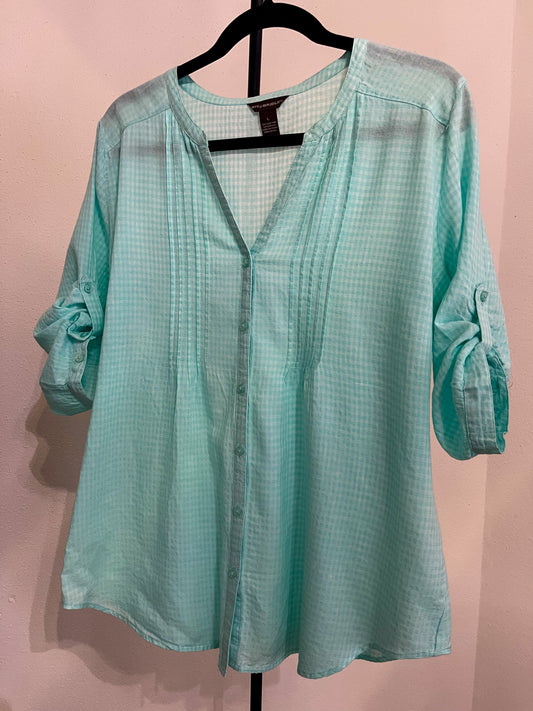 Bit & Bridle - Women’s Light Green Blouse - Size (Large)