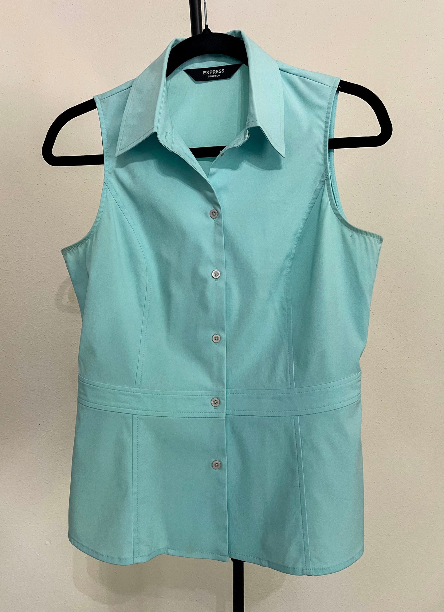 Express Stretch - Women’s Baby Blue  Sleeveless Blouse - Size (Small - S )