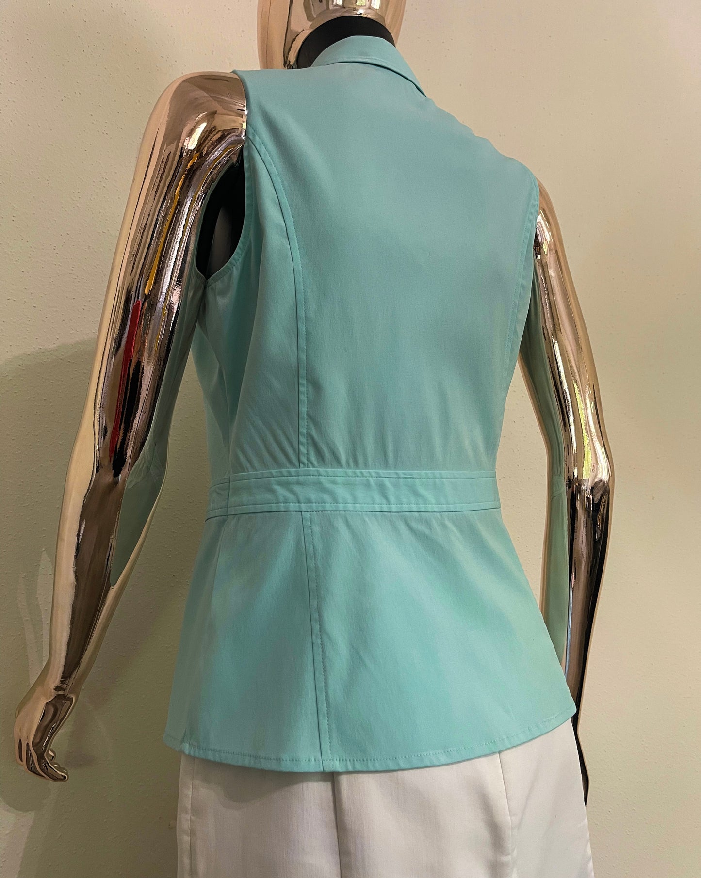 Express Stretch - Women’s Baby Blue  Sleeveless Blouse - Size (Small - S )